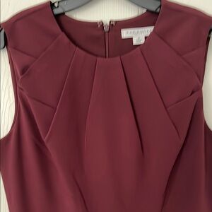 Elegant Burgundy Sleeveless Dress with pants
